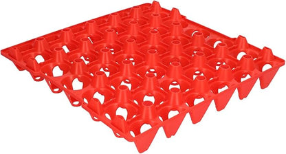 5PCS Egg Flats - 30 Cell Plastic Egg Crates Holder Tray for Storage & Transportation - Durable & Reusable Storage Solutions (Red)