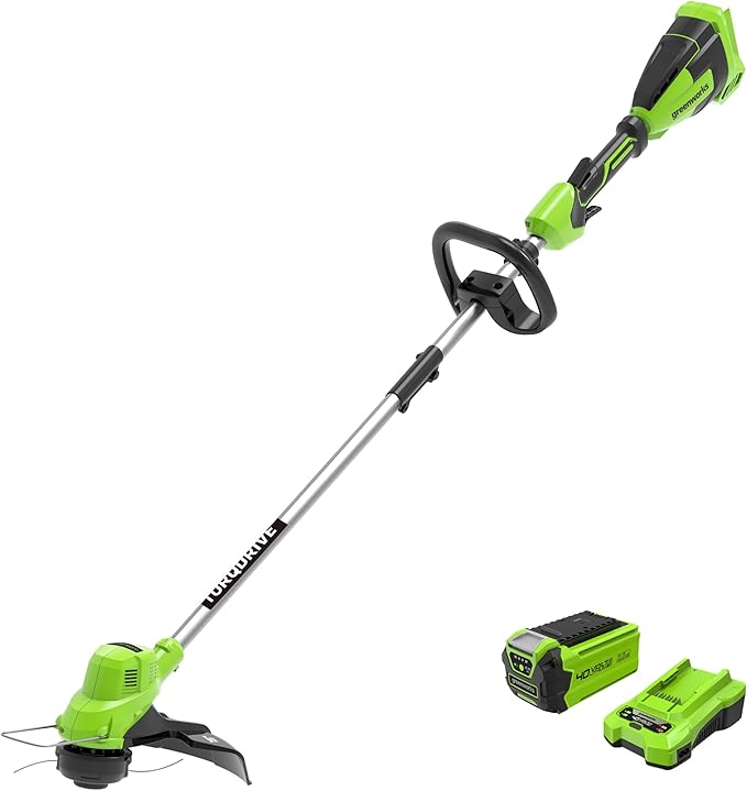 Greenworks 40V 15" Cordless String Trimmer, 2.0Ah Battery and Charger Included