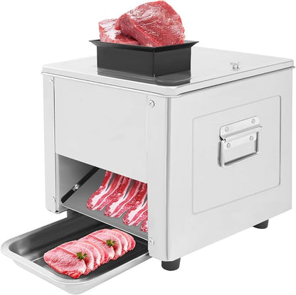 Meat Cutter Machine, 850W Electric Meat Slicer Shredded Cutting Machine, 3.5mm Commercial Stainless Steel Blade Shredder, 330lbs/h for Boneless Pork Chicken Fish Vegetables (3.5mm)