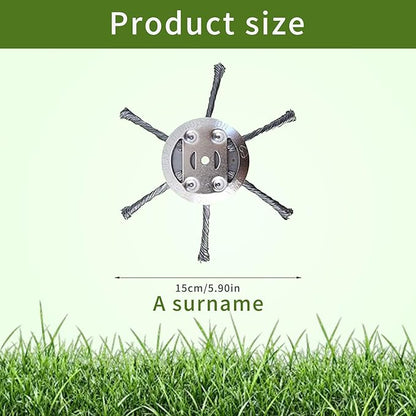 QNHMPW 2PCS Steel Wire Grass Trimmer Head，6 Inch Universal Steel Wire Weed Trimmer Head，for Electric & Cordless String Trimmers，Applicable to Most Lawn Mower