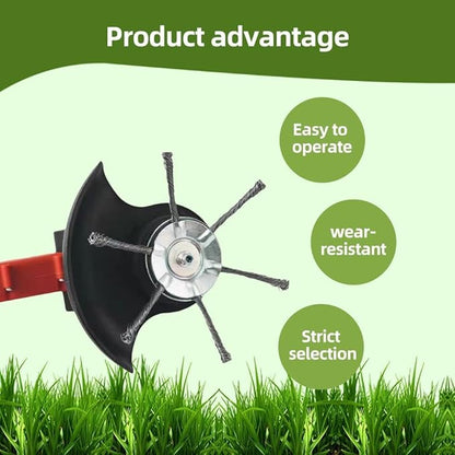 Steel Wire Grass Trimmer Head, 2025 Upgraded String Trimmer Replacement Head, 6 Inch Steel Wire Wheel Grass Trimmer Blade Remover Tool for Lawn Mower Tray (1, 6 Blade)