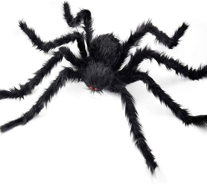 Halloween Giant Huge Spider, 4.1FT Large Foldable Spider Fake Hairy Spider Scary Decorations Halloween Spider Outdoor Yard