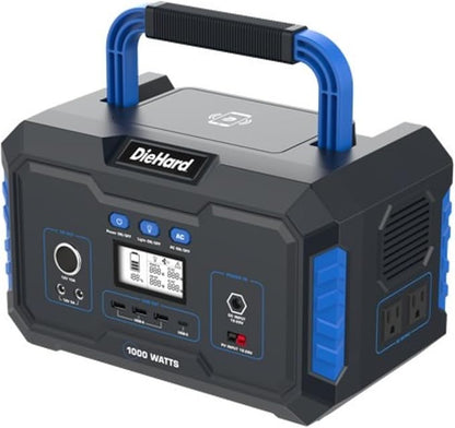 DieHard Portable Power Station 1000-Watt (2000-Watt Peak) - Quiet, Lightweight Solution for Home Backup, Weather Emergencies, Outdoor Recreation, Jobsite
