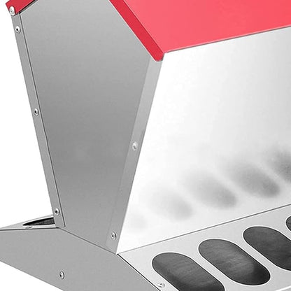 Chicken Coop Feeder Feeder Large Capacity Galvanized Heavy Duty Container Coop Accessories Outdoor Feeding Equipment