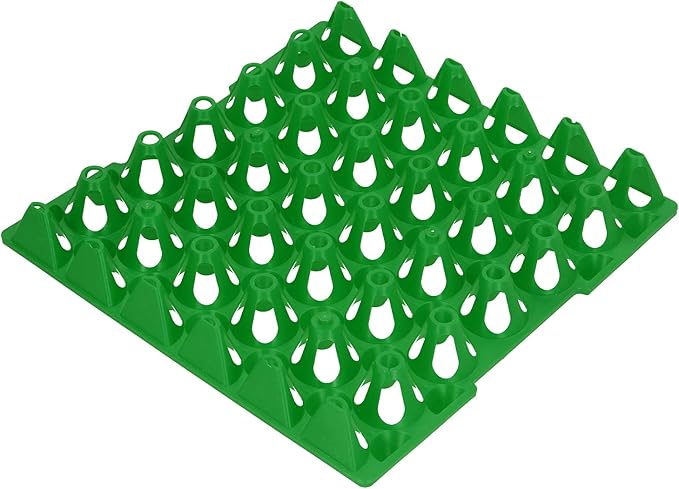 Egg Crate, Durable Plastic 30-Cell Egg Holder Green Tray for Farmers, Homeowners, Egg Transport