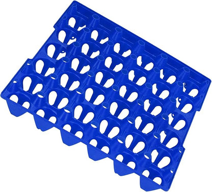 Plastic Egg Crate, Durable 30-Cell Design, Egg Holder Tray, Blue Transportation for Farmers Home Storage Poultry Farming Grocery Use