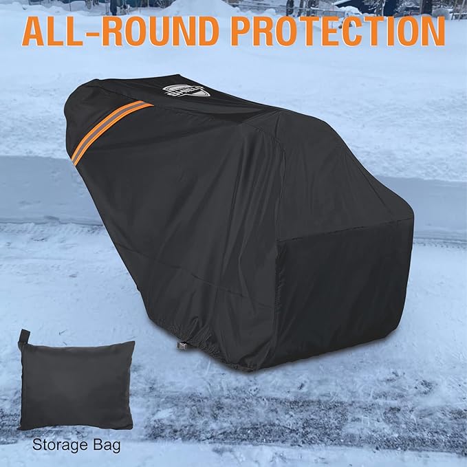 Snow Blower Cover, Heavy Duty 900D Waterproof Snowblower Cover, Outdoor Snow Thrower Protector, Universal Fit for Most Two-Stage&Single-Stage Snow Blowers for EGO, Honda, Ryobi, Cub Cadet, Ariens&Toro