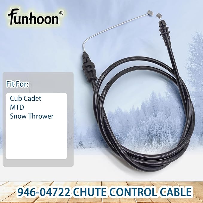 946-04722 Chute Control Cable 2-Way for Cub Cadet 1X 21-inch LHP, 1X 221 LHP, 221 LHP, MTD, Craftsman Snow Blowers Replaces 746-04722