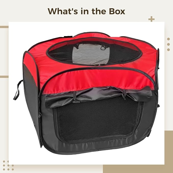 Portable Chicken Brooder Kit, 3.7 Ft X 3.7 Ft X 1.7 Ft, Ventilation and Red-Black Design Oxford Fabric, Indoor Brooder Box for Chicks