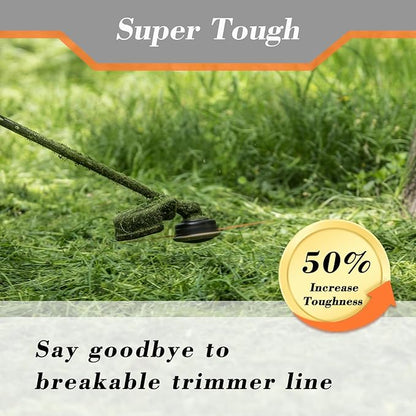 Cluparis 155 Sawtooth Trimmer line Heavy Duty for Push String Trimmer 5-Pound, 0.155" Nylon Weed Eater String .155-inch-by-515-ft Commercial String Trimmer Line in Spool with Line Cutter