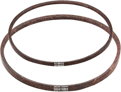 579932MA 585416MA Snowblower Auger Drive Belt Set for Craftsman Murray 579932 420673 585416 1733324SM MTD 754-0275 954-0275 954-0282 2-Stage Snow Thrower Snowblower Drive Belt