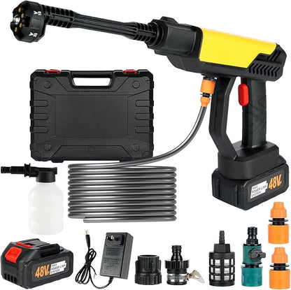 Cordless Pressure Washer, 990 PSI Portable Battery Power Washer with 6-in-1 Nozzle, 3.0Ah Battery, Electric Car Pressure Washer Handheld for Car Floor Fence Wall Cleaning