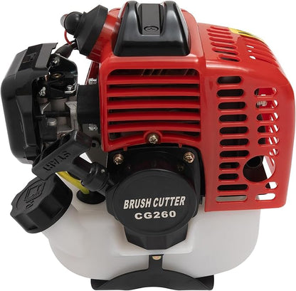 26cc Gasoline Lawn Mower, 0.65kw Hand-Held Gas Grass Trimmer, 2-Stroke 2T Cutting Edge Blade Head Gas Lawn Mower with Silencer, 8500rpm, Heat Dissipation Holes, 2800-3000r/Min Idling Speed