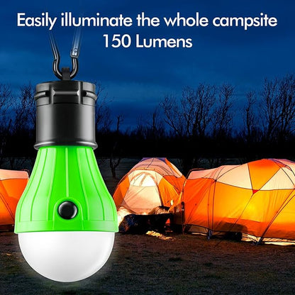 FLY2SKY Tent Lamp 5 Packs Portable Tent Light Clip Hook Hurricane Emergency Lights LED Camping Light Bulb Camping Tent Lantern Equipment for Camping Hiking Backpacking Fishing Outage | Battery Powered LED Tent Lights Bulbs Outdoor Camping Essentials fo...
