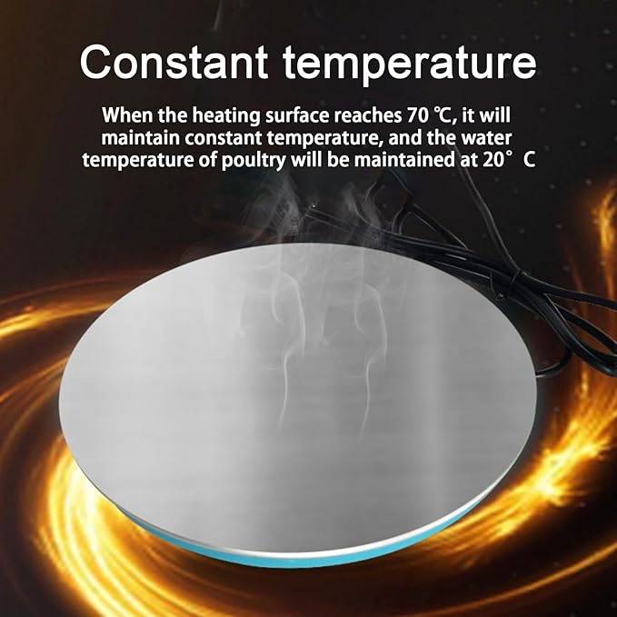 Warmer Base for Chicken Water - Poultry Water Heater with 4.5 Feet Power Cable - Heated Chicken Waterer Base with 4.5 Feet Power Cable,AntiScald Pet Poultry Waterer Winter Deicer