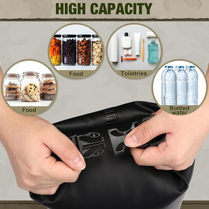Foilswirl 1 Set Bear Food Bag for Camping Ultralight Food Hanging System Includes Waterproof Bear Bag, Nylon Ropes, Hooks for Camping Backpacking