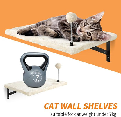Wall-Mounted Cat Climber Set with Climbing Shelves, Perches, Bridge,Hammock,Scratching Board & Ball - 7 Pcs Wood Indoor Cat Furniture for Kittens Play (Dark Grey) | Multi-Level Climbing, Wood Wall Furniture, Perches, Bridge, Hammock, Scratcher, Indoor ...