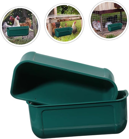Galvanized Chicken Feeder Large Capacity Poultry Feeder Auto Feed Trough for Birds Feed Trough Bucket