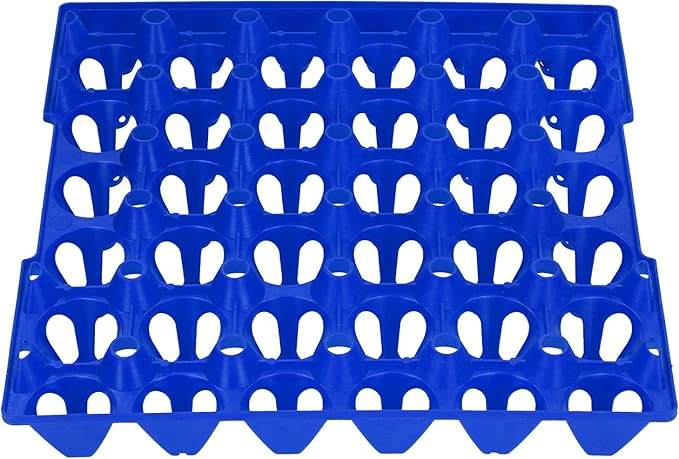 5PCS Egg Flats - 30 Cell Plastic Egg Crates Holder Tray for Storage & Transportation - Durable & Reusable Storage Solutions (Blue)