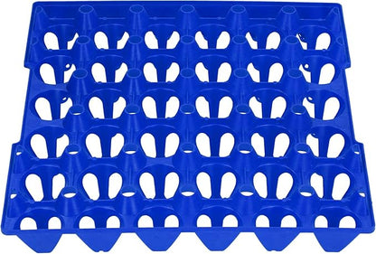 5PCS Egg Flats - 30 Cell Plastic Egg Crates Holder Tray for Storage & Transportation - Durable & Reusable Storage Solutions (Blue)