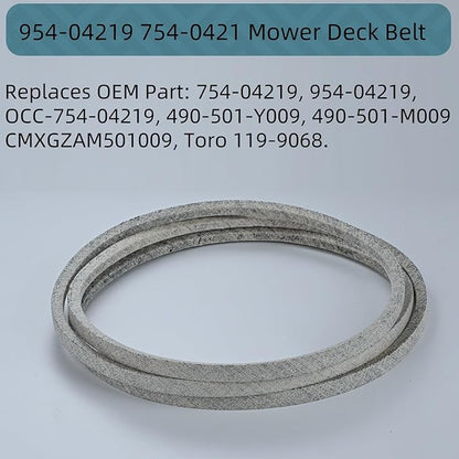 1/2x103'' Mower Deck Belt for 954-04219 754-04219, Kevlar Mower Belt for LTX1045 LTX1046 Horse XP Bronco 46 Inch 754-04219 Cub Cadet Troy Bilt Craftsman MTD (754-04219)