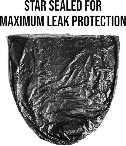 Aluf Plastics 56 Gallon Trash Bags (2 MIL - Pack of 200) 43" x 47" - Large Heavy Duty Can Liners - Plastic Black Garbage Bags for Lawn, Leaf, Contractor, Yard, Outdoor use