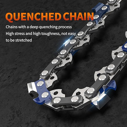 3Pcs 16 Inch Chainsaw Chain, 3/8" LP Pitch .043" Gauge 56 Drive Links,Replacement Chains for Portable Mini Chainsaw, Guide Saw Chain for Chainsaws (16"-56DL-3/8"LP .043"-3pcs)