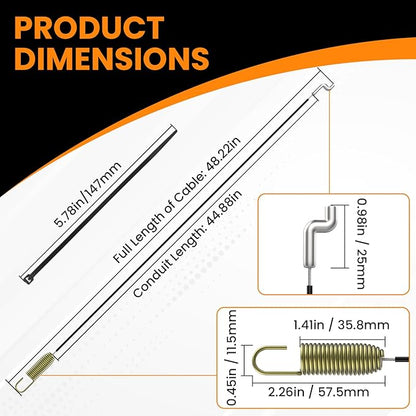 Aifeier ET 946-04230B Clutch Drive Cable, Auger Clutch Cable for MTD Cub-Cadet Crafts-Man Snowblower Parts 946-04230 946-04230A 746-04230 746-04230A 746-04230B (2-Pack)