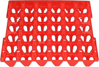 Dioche Egg Crates 5PCS Egg Flats - 30 Cell Plastic Crates Holder Tray for Storage & Transportation - Durable & Reusable Storage Solutions (Red)