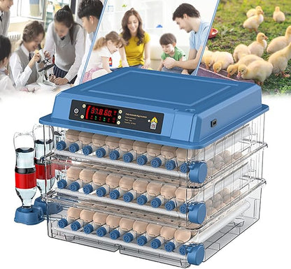 Home Incubator Egg Brooding Machine Chicken Incubator, 98-256 Eggs Incubator Automatic Turning and Hatching, Digital Incubator with Temperature Control,152,152