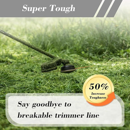 Cluparis 3-Pound Super Heavy Duty Trimmer Line .105-Inch-by-646-ft Square Pro Trimmer Line Spool 3-Component Tri-Extrusion Weed Eater String with Super Line Cutter
