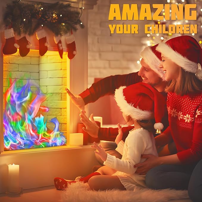 HGD (50 PCS) Magic Campfire Fire Color Changing Packets for Fire Pit, Indoor/Outdoor Fireplace, Bonfire - Rainbow Magical Flame, Camping Accessory, Compatible with Wood