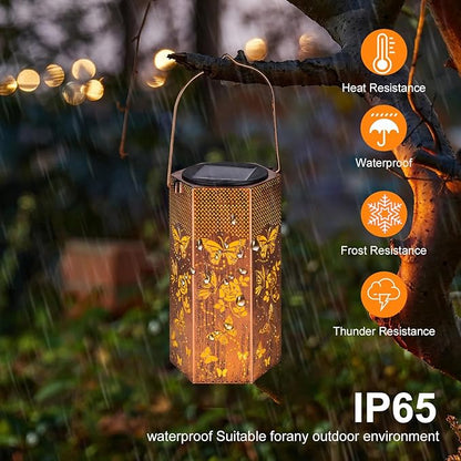 Christmas Decorations Gifts for Women Butterfly Solar Lights Outdoor - Butterflies Solar Lanterns Outdoor Waterproof Garden Decoration for Outside, Outdoor, Yard, Lawn