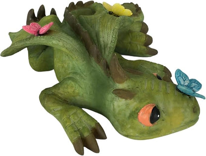 GlitZGlam Cody The Green Miniature Dragon of Azar for Your Fairy Garden/Miniature Garden