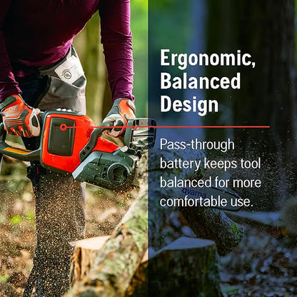 Husqvarna Power Axe 225i Battery Operated Chainsaw, 14-Inch Electric Chainsaw with 4 Ah Battery and Charger Included, 970547511