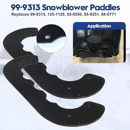 99-9313 Snow Blower Paddles with 133-5585 Scraper for Toro Power Clear 210, 221, 421 QE, 421 QR, 621, 721 E, 721 QZE, 721 QZR, 721 R, 721 RC, CCR 6053, CCR 6053 ES, CCR 6053 R Snowthrowers