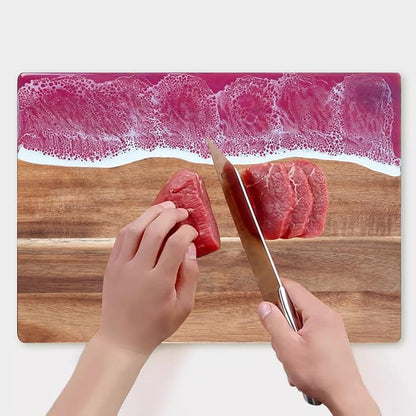 Ocean Charcuterie board: Resin Cutting Board, handmade board for Fruit Cheese and meat, Vegetable, Kitchen, Gift