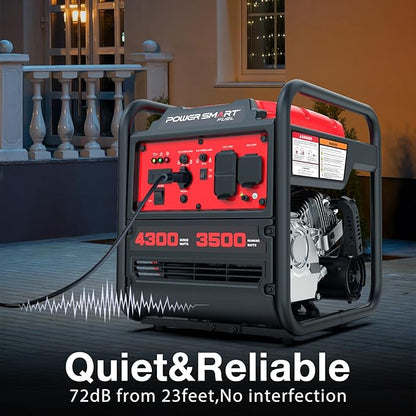 PowerSmart 4300-Watt Portable Generator with Inverter Technology, 30 Amp for Home Use and Emergency Backup