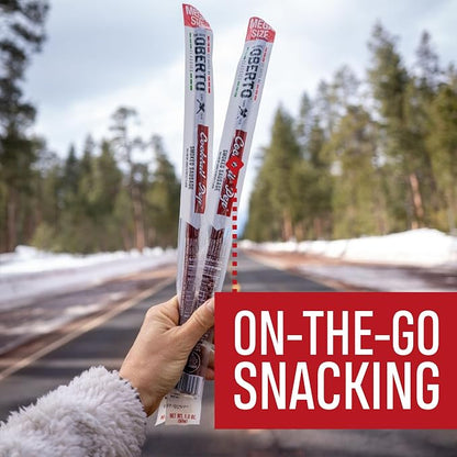 Oberto Classics Cocktail Pep Smoked Sausage Mega Size, Oh Boy! Oberto Beef & Pork Sausage XL Meat Stick, Peperoni Style Protein Snacks, 1.8 Ounce (Pack of 20)