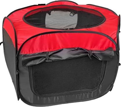 Portable Chicken Brooder Kit, 3.7 Ft X 3.7 Ft X 1.7 Ft, Ventilation and Red-Black Design Oxford Fabric, Indoor Brooder Box for Chicks