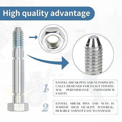 (6 Set of) 51001500 5/16" Snow Blower Shear Bolts Compatible with Ariens 2 Stage Snow Thrower Auger Replacement for 510015, 51001500, AM122156, AM1369890, 3285-11