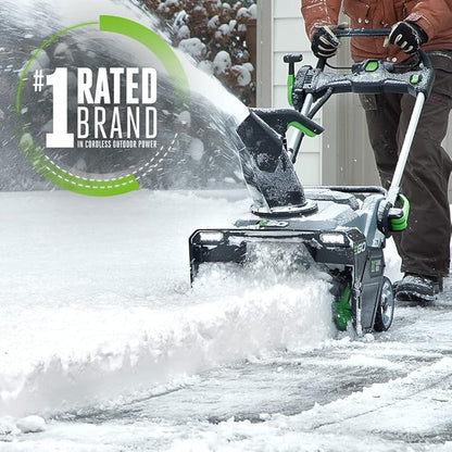EGO Power+ SNT2101 21-Inch 56-Volt Lithium-Ion Cordless Snow Blower with Peak Power - 2 x 4.0Ah Battery and 320W Charger Included, Black
