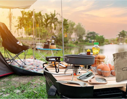 Kitchen Gadgets Set 6 Pieces, Outdoor Camping Glamping Essentials | Space Saving Cooking Tools, Stackable, For Travel Trailer Motorhome, Storage bag, Portable, Gifts for RV Owners