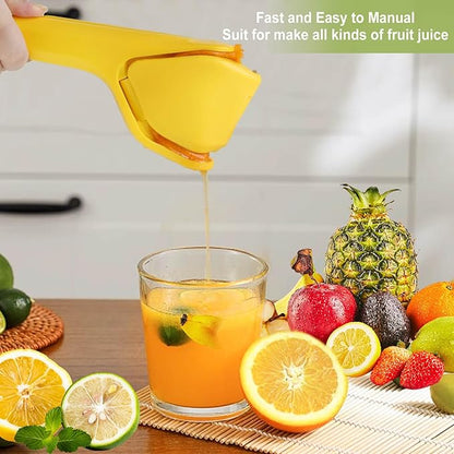 Lemon Squeezer, Effortless Manual Flat Lime Juicer Hand Press | Easy to Make Juice From Lemon, Lime, Citrus, Orange, Fruits, Folds Design For Saving Space Storage