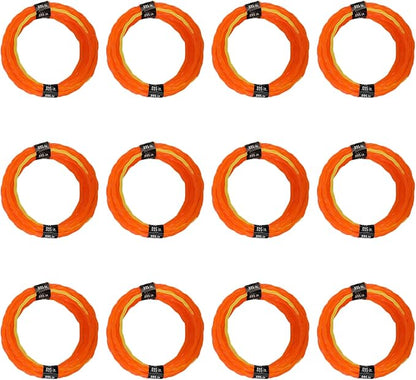 12 Pack String Trimmer Line Compatible with Ego String Trimmer 0.095" 168FT Weed Eater String Pre-Cut Dual Color Fast-Positioning Triangular Twisted Trimmer Line Universal Fit Weed Wacker String