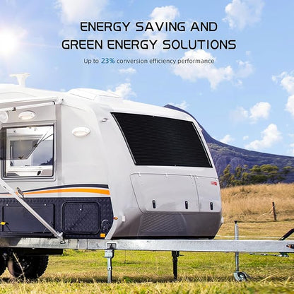 Flexible Solar Panel 300W /2PCS 150W Fiberglass Monocrystalline Lightweight Module for Off-Grid RV Boat Van Cabin Uneven Surfaces 12V/24V Battery Charge (300W Solar Panel)