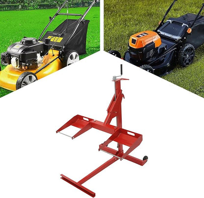 Lawn Mower Lift, 450Lbs Lawn Mower Lift Carbon Steel Lift Jack Lawnmower Lift Tool Adjustable Lawnmower Lifts w/Telescopic Design for Garden Tractors All-Terrain Maintenance and Repair(450LBS)