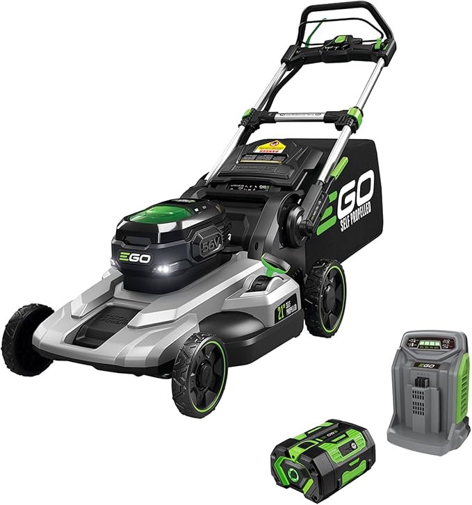 EGO POWER+ Electric Lawn Mower, Self-Propelled Cordless, Includes 56V 7.5Ah Battery and Rapid Charger - LM2102SP