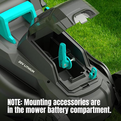 Electric Lawn Mower with Brushless Motor, 20V 13 inch Cordless Lawn Mower with 5-Position Cutting Height Adjustment, 2x4.0Ah Battery and Charger Included