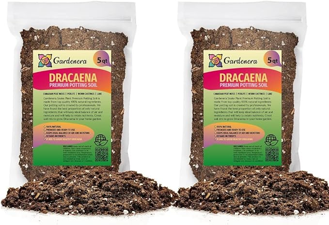 GARDENERA Premium Dracaena Potting Soil Mix - (10 Quart Bag)